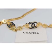Chanel Women CC Chain Belt Metal Gold Blue Ref. ABC749 B15375 NU456 (5)