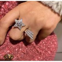 Chanel Women CC Comete 1932 Ring 18K White Gold Diamonds (6)