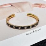 Chanel Women CC Cuff Metal Gold Black Ref. ABC986 B16125 NW383 - immagine 3