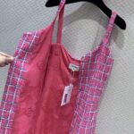 Chanel Women CC Dress Tweed Pink Blue White Ref. P76664 V68503 NU756 - Image 7