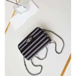 Chanel Women CC Evening Bag Strass Silver-Tone Metal Black Silver - Bild 5