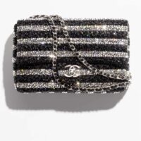 Chanel Women CC Evening Bag Strass Silver-Tone Metal Black Silver (6)