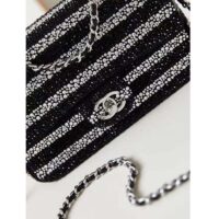 Chanel Women CC Evening Bag Strass Silver-Tone Metal Black Silver (6)
