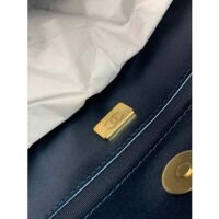 Chanel Women CC Hobo Handbag Washed Denim Gold-Tone Metal Blue (5)