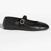 Chanel Women CC Mary Janes Lambskin Black 1 CM Heel