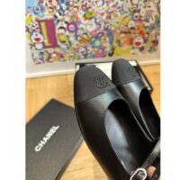 Chanel Women CC Mary Janes Lambskin Grosgrain Black 0.5 CM Heel (8)