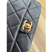 Chanel Women CC Mini Flap Bag Lambskin Imitation Pearls Black (4)