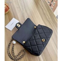 Chanel Women CC Small Flap Bag Lambskin Imitation Pearls Black (1)