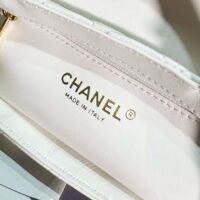Chanel Women CC Mini Shopping Bag Shiny Crumpled Calfskin Gold Metal White (1)