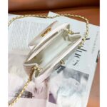 Chanel Women CC Mini Shopping Bag Shiny Crumpled Calfskin Gold Metal White - Imagen 6