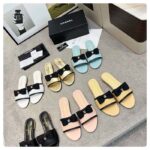 Chanel Women CC Mules Lambskin Grosgrain Black 4 CM Heel - Image 10