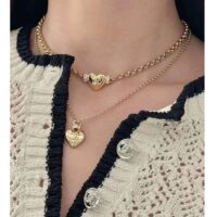 Chanel Women CC Pendant Choker Metal Strass Gold Crystal (10)