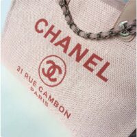 Chanel Women CC Shopping Bag Canvas Leather Mixed Fibers Pink (11)