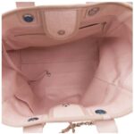 Chanel Women CC Shopping Bag Canvas Leather Mixed Fibers Pink - Imagen 11