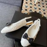 Chanel Women CC Slingbacks Embroidery Strass Lambskin White 1.5 CM Heel – Image 3
