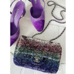 Chanel Women CC Small Flap Bag Gradient Sequins Gold-Tone Metal Multicolor - Image 10