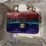 Chanel Women CC Small Flap Bag Gradient Sequins Gold-Tone Metal Multicolor - Image 2