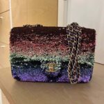 Chanel Women CC Small Flap Bag Gradient Sequins Gold-Tone Metal Multicolor - Image 9