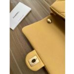 Chanel Women CC Small Flap Bag Pearly Lambskin Imitation Pearls Yellow - Image 10