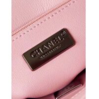 Chanel Women CC Small Flap Bag Sequins Black Metal Pink Black (5)