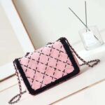 Chanel Women CC Small Flap Bag Sequins Black Metal Pink Black – Image 3