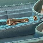 Chanel Women CC Small Flap Bag Top Handle Pearly Lambskin Light Green – Bild 7