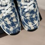 Chanel Women CC Sneakers Fabric Light Blue White 1 CM Heel – Image 7