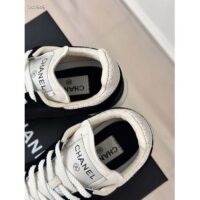 Chanel Women CC Sneakers Fabric Suede Kidskin Suede Calfskin Navy Black (5)