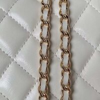 Chanel Women CC Wallet On Chain Shiny Crumpled Lambskin Imitation Pearls (3)