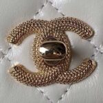 Chanel Women CC Wallet On Chain Shiny Crumpled Lambskin Imitation Pearls – Image 8