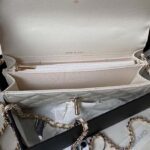 Chanel Women CC Wallet On Chain Shiny Crumpled Lambskin Imitation Pearls – Image 6