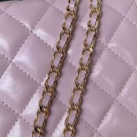 Chanel Women CC Wallet On Chain Shiny Lambskin Strass Light Pink (5)