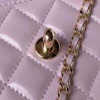 Chanel Women CC Wallet On Chain Shiny Lambskin Strass Light Pink (5)