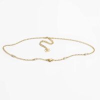 Chanel Women Chain Belt Metal Glass Pearls Strass Gold Pearly White Crystal (2)