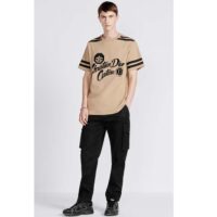 Dior CD Men Christian Dior Couture Relaxed-Fit T-Shirt Beige Cotton Jersey (10)