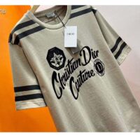 Dior CD Men Christian Dior Couture Relaxed-Fit T-Shirt Beige Cotton Jersey (10)