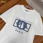 Dior CD Men Relaxed-Fit T-Shirt White Cotton Jersey Ribbed Crew Neck - Bild 6