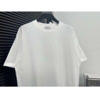 Dior CD Men T-Shirt Ecru Silk Cotton Jersey Ribbed Crew Neck (7)