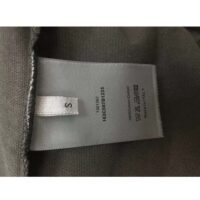 Dior CD Men T-Shirt T-Shirt Gray Cotton Jersey Silk Ribbed Crew Neck (11)