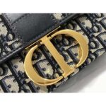 Dior CD Unisex 30 Montaigne Box Bag Blue Dior Oblique Jacquard - Imagen 9