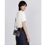 Dior CD Unisex 30 Montaigne Box Bag Blue Dior Oblique Jacquard - Imagen 11