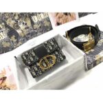 Dior CD Unisex 30 Montaigne Box Bag Blue Dior Oblique Jacquard - Imagen 2