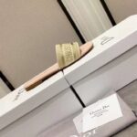 Dior CD Unisex Dway Slide Gold-Tone Cotton Embroidered Metallic Thread Strass – Image 2