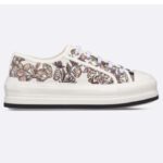 Dior CD Unisex Walk'N'Dior Platform Sneaker Bianco Multicolore Cotone 4 Stagioni Inverno