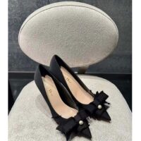 Dior CD Women Adiorable Pump Black Fringed Grosgrain 10 cm Heel