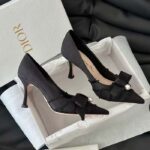 Dior CD Women Adiorable Pump Black Fringed Grosgrain 8 cm Heel - immagine 2