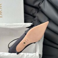 Dior CD Women Adiorable Pump Black Fringed Grosgrain Bow 4 cm Heel (13)
