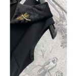 Dior CD Women CD A-Line Embroidered Dress Black Wool Silk Dragonfly Embroidery - Bild 7