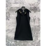 Dior CD Women CD A-Line Embroidered Dress Black Wool Silk Dragonfly Embroidery - Bild 2