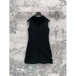 Dior CD Women CD A-Line Embroidered Dress Black Wool Silk Dragonfly Embroidery - Bild 3